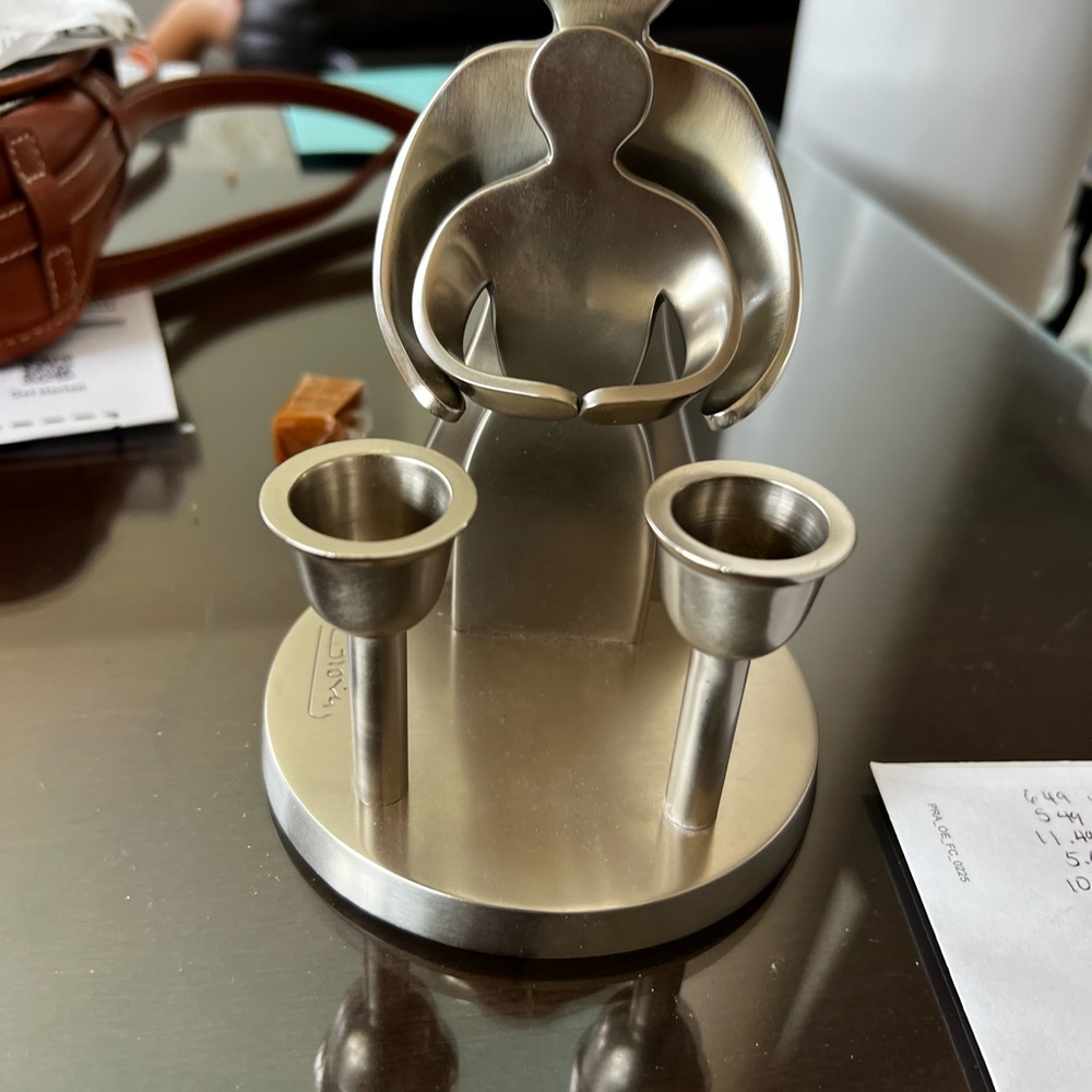 Shabbat Shabbat Silver Candle Holder